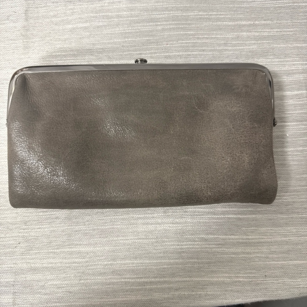 HOBO Gray Soft Leather Clutch or Wallet